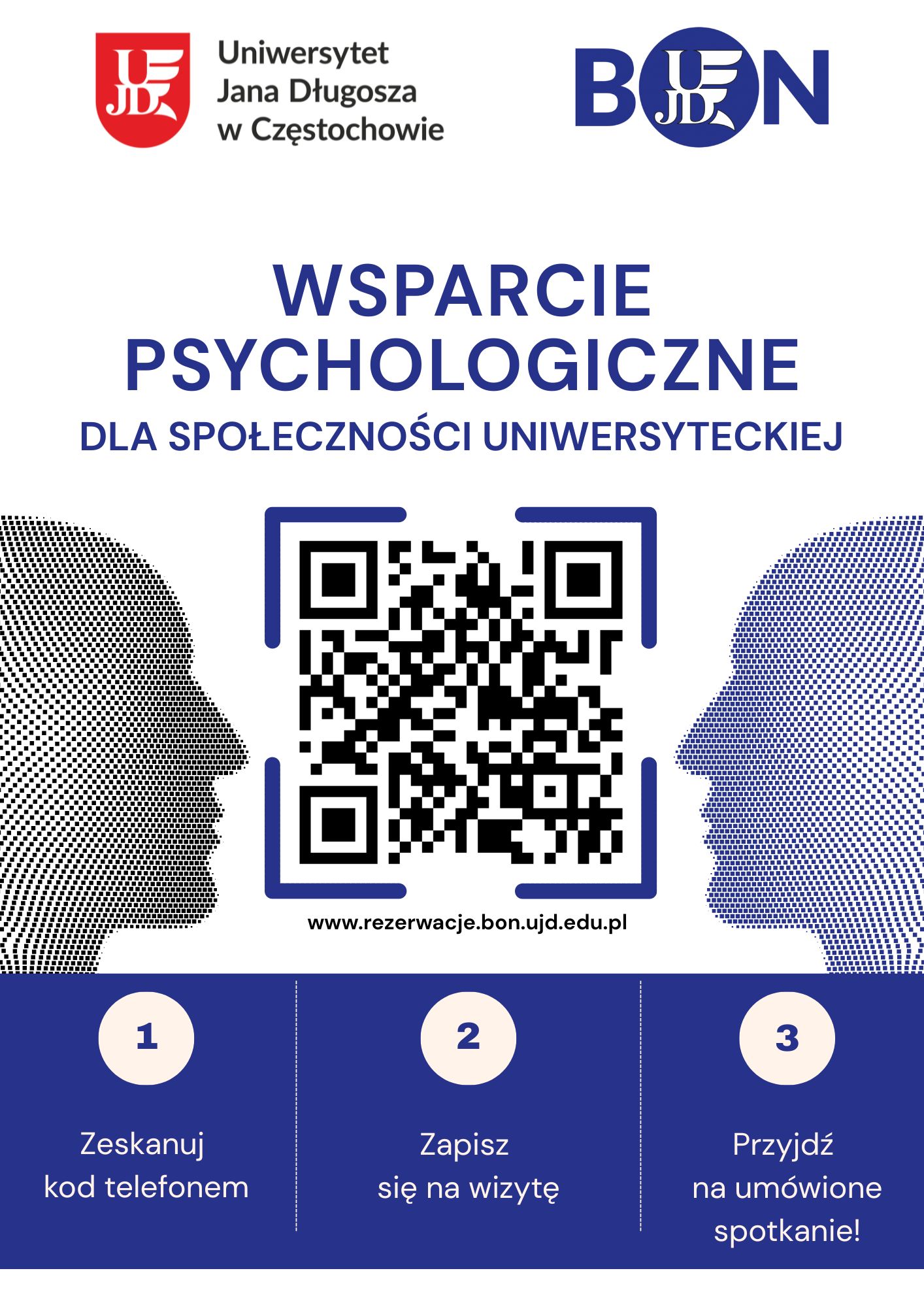 Kod QR do zapisu na konsultację psychologiczną