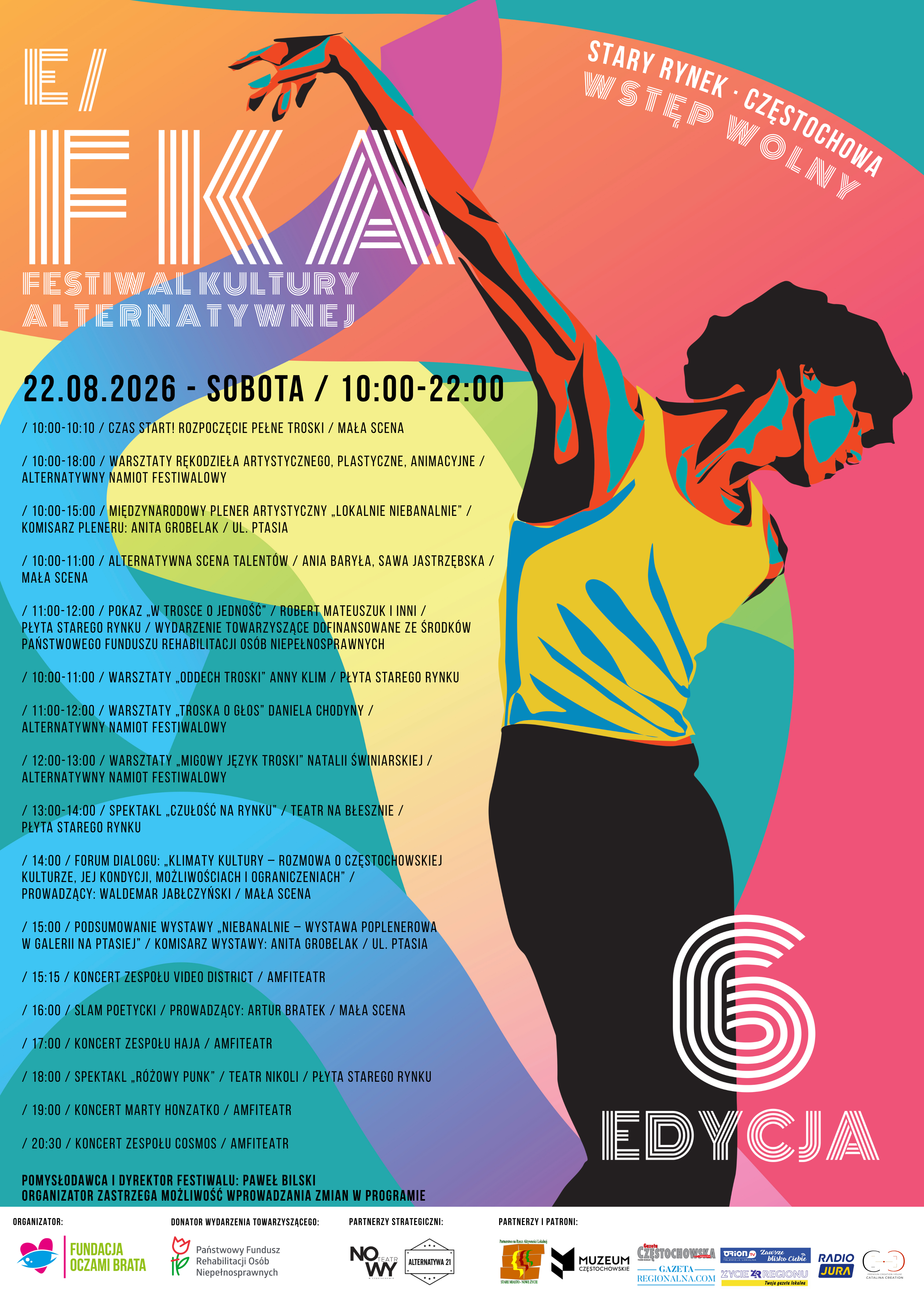 Plakat Festiwalu Kultury Alternatywneh eFKA