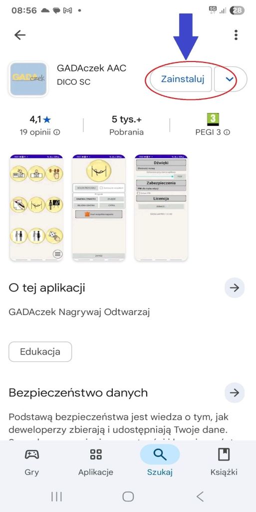 Rysunek 1 – widok w Google Play Rysunek 1 – widok w Google Play