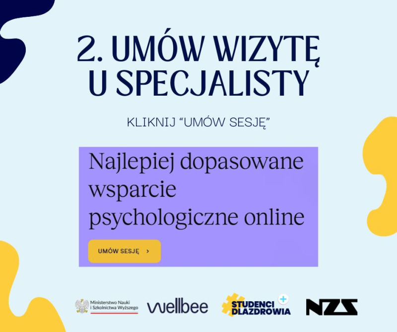 Kolejny krok: umów wizytę u specjalisty