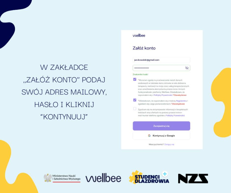 Informacja jak się zarejestrować