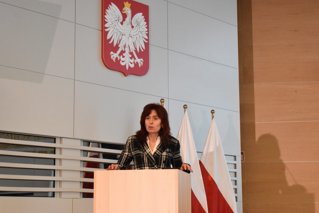 Prowadząca prezentację dr Mariola Mirowska, prof. UJD